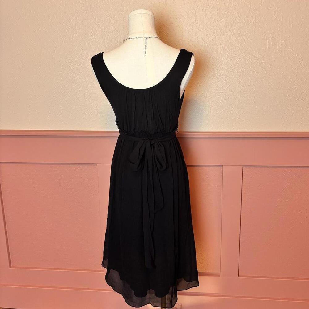 babydoll whimsy goth tie back dress banana republic sz xs black coquette gyaru - Picture 3 of 8